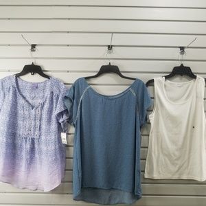 New 3 Pcs Women's Top Blouse Shirt Sweater Tank